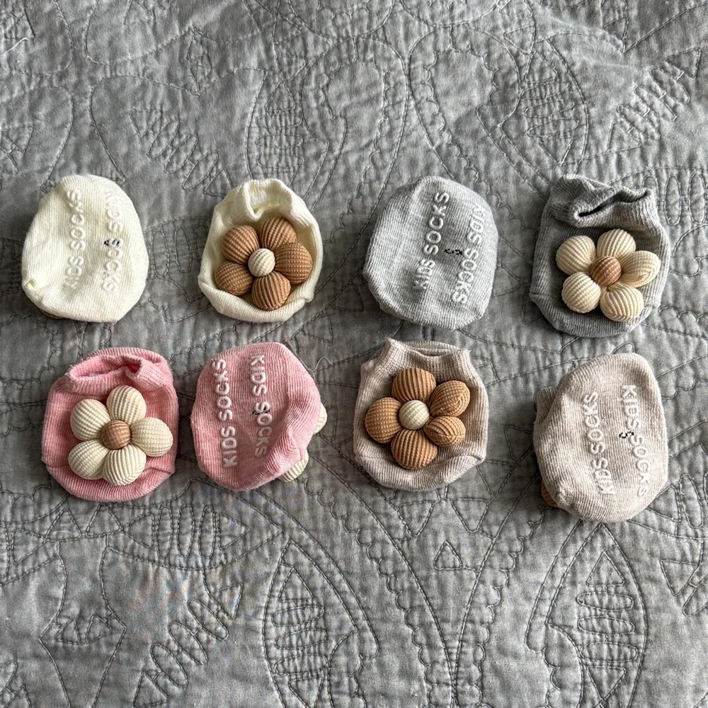 Baby Flower Socks with Grip